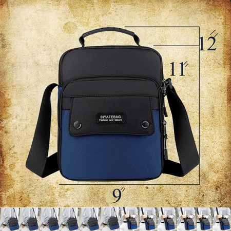 Multifunctional Waterproof shoulder Bag(Black & Blue)