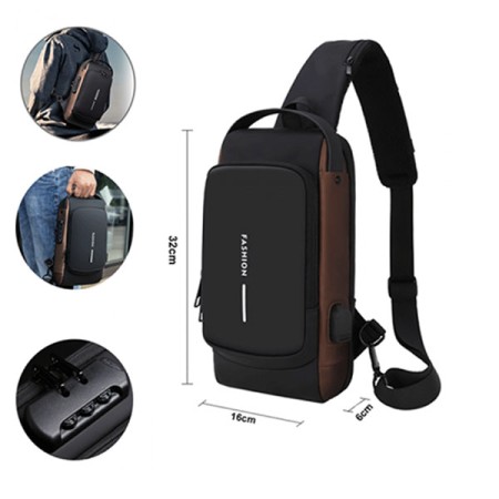 Original Men Anti-theft Waterproof Crossbody Bag(Coffee)