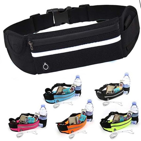 Outdoor Pocket Anti-Theft Mobile Phone Sports Portable Fitness Bag (Black)